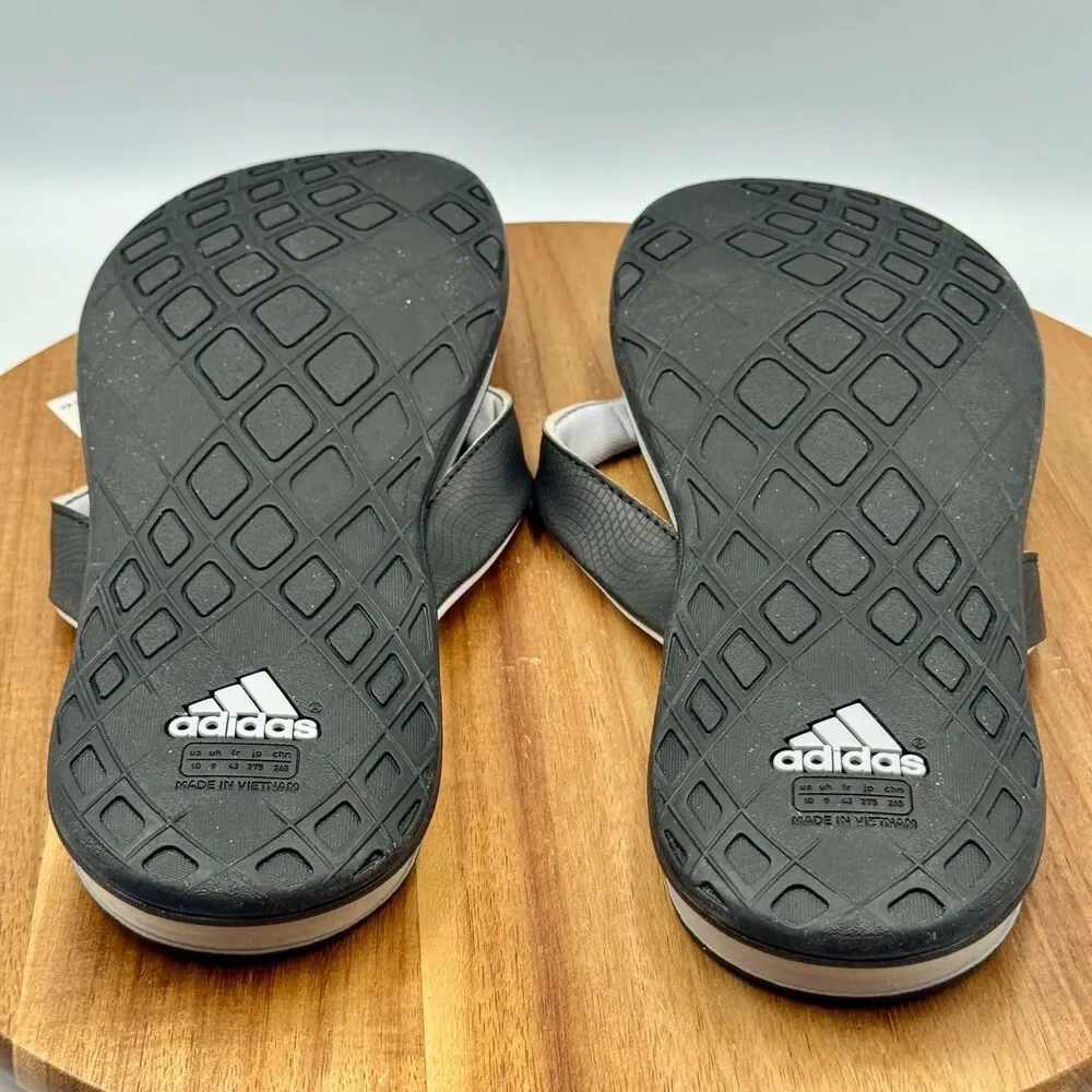 ADIDAS Super Cloud Men's Size 10 Black Flip Flop Sandals Supercloud Plus NWT!